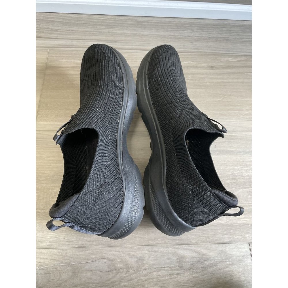 Women's Skechers Go Walk Black Sparkly hyper pillars Size 10 Slip-on’s Mint! - Picture 7 of 11